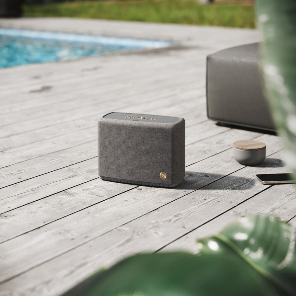 Audio Pro A15 W IPX2 WiFi-høyttalere med Chromecast & AirPlay 2, mørkgrå 2-pakning