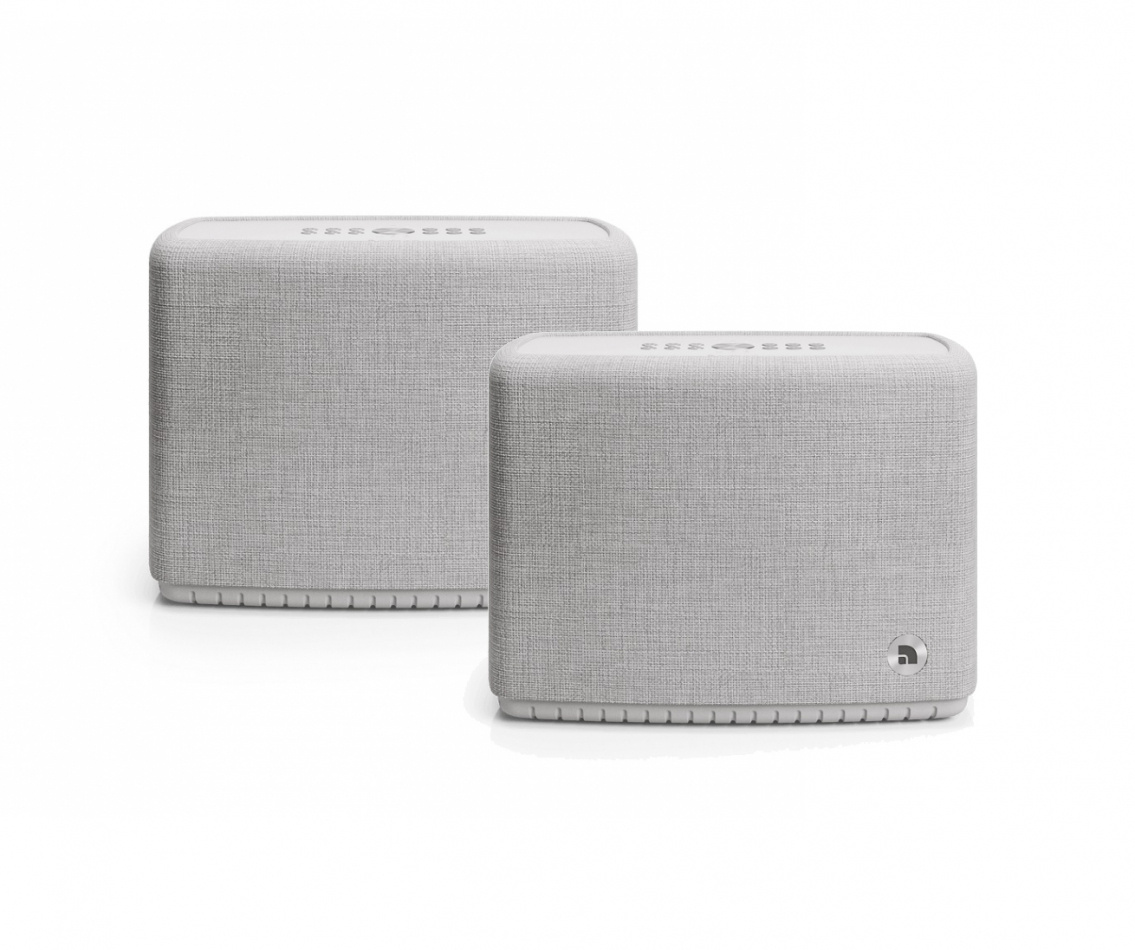 Audio Pro A15 W IPX2 WiFi-høyttaler med Chromecast & AirPlay 2, lysegrå 2-pakning