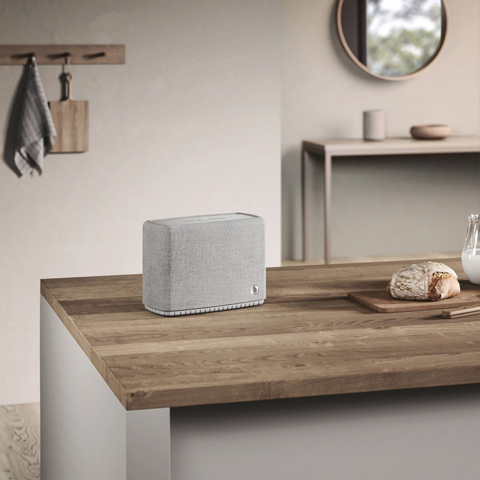 Audio Pro A15 W IPX2 WiFi-høyttaler med Chromecast & AirPlay 2, lysegrå 2-pakning