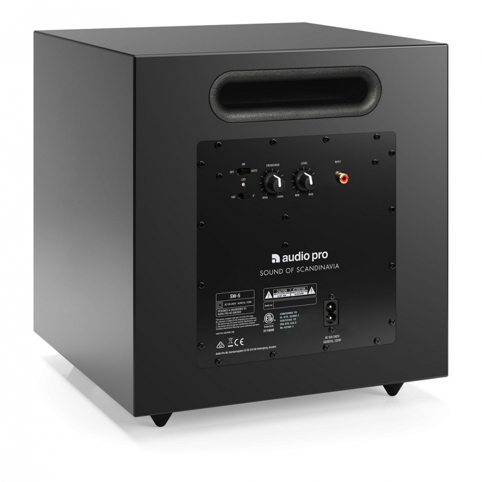 Audio Pro A28 & SW-5 Aktivt høyttalersystem 2.1, svart