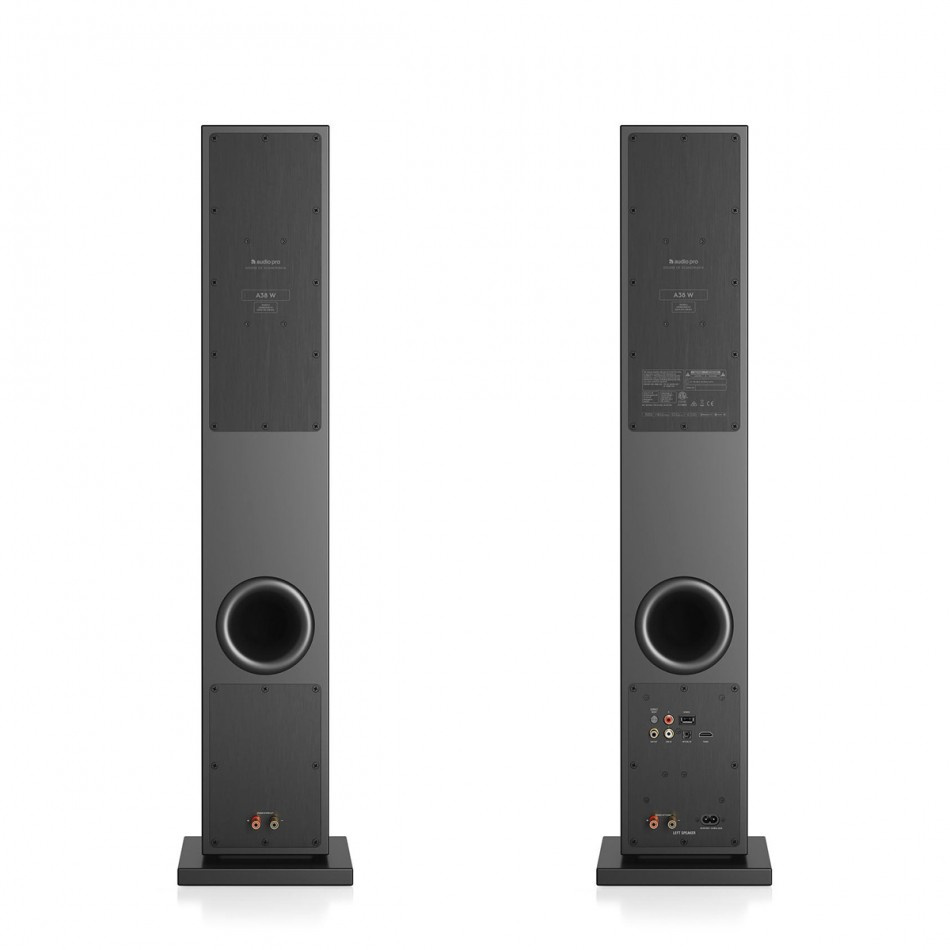 Audio Pro A38 W med SW-10 aktive strømmehøyttalere 2.1, svart