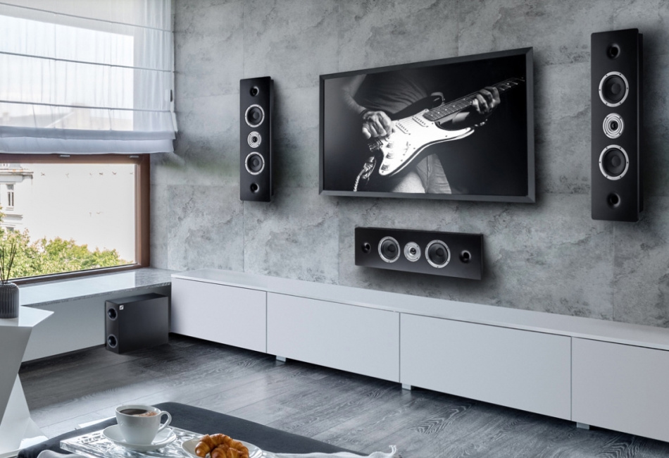 Yamaha RX-V6A & Heco Ambient 44F hjemmekinopakke 5.0 svart