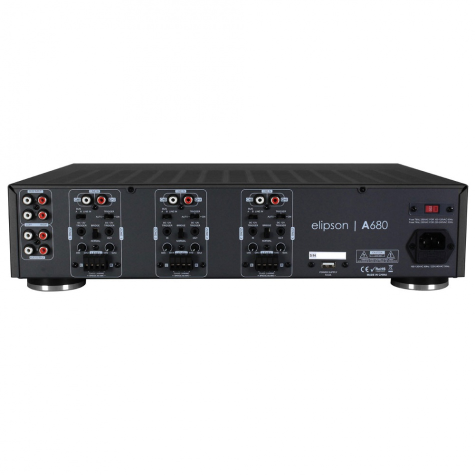 Elipson A680 med doble Wiim PRO multirom elektronikkpakke