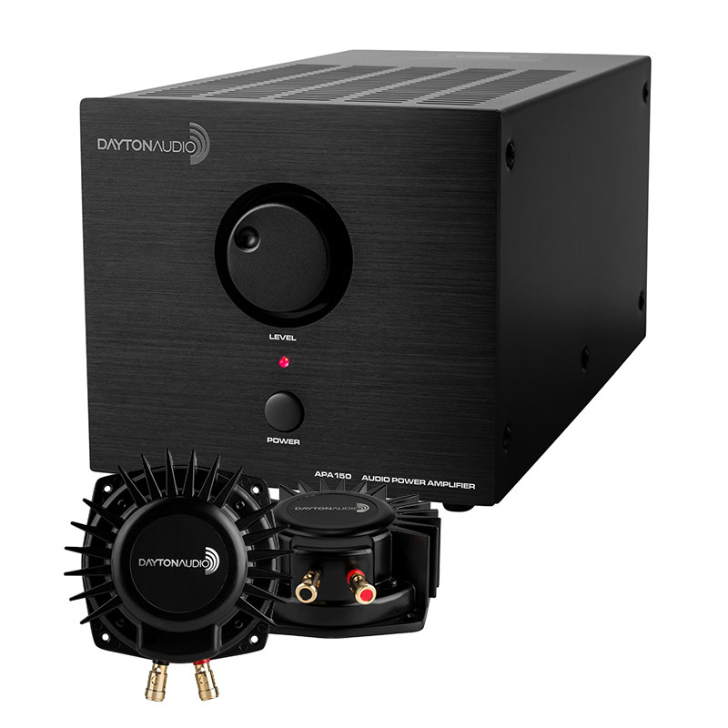 Dayton Audio APA150 & 2 stk BST-1, basshakerpakke for hjemmekino