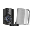 Dynavoice CA802BT & Polk Audio Atrium 6 hvite utendørshøyttalere stereopakke Dynavoice CA802BT & Polk Audio Atrium 6 hvite utendørshøyttalere stereopakke
