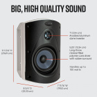 Dynavoice CA802BT & Polk Audio Atrium 6 hvite utendørshøyttalere stereopakke Dynavoice CA802BT & Polk Audio Atrium 6 hvite utendørshøyttalere stereopakke