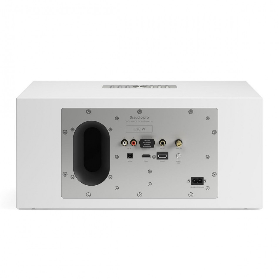 Audio Pro C20 W med SW-10 aktiv høyttalerpakke, hvit