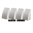 Dynavoice CA802BT med SC4B & 2 par Yamaha NS-AW592 hvite utendørshøyttalere Dynavoice CA802BT med SC4B & 2 par Yamaha NS-AW592 hvite utendørshøyttalere