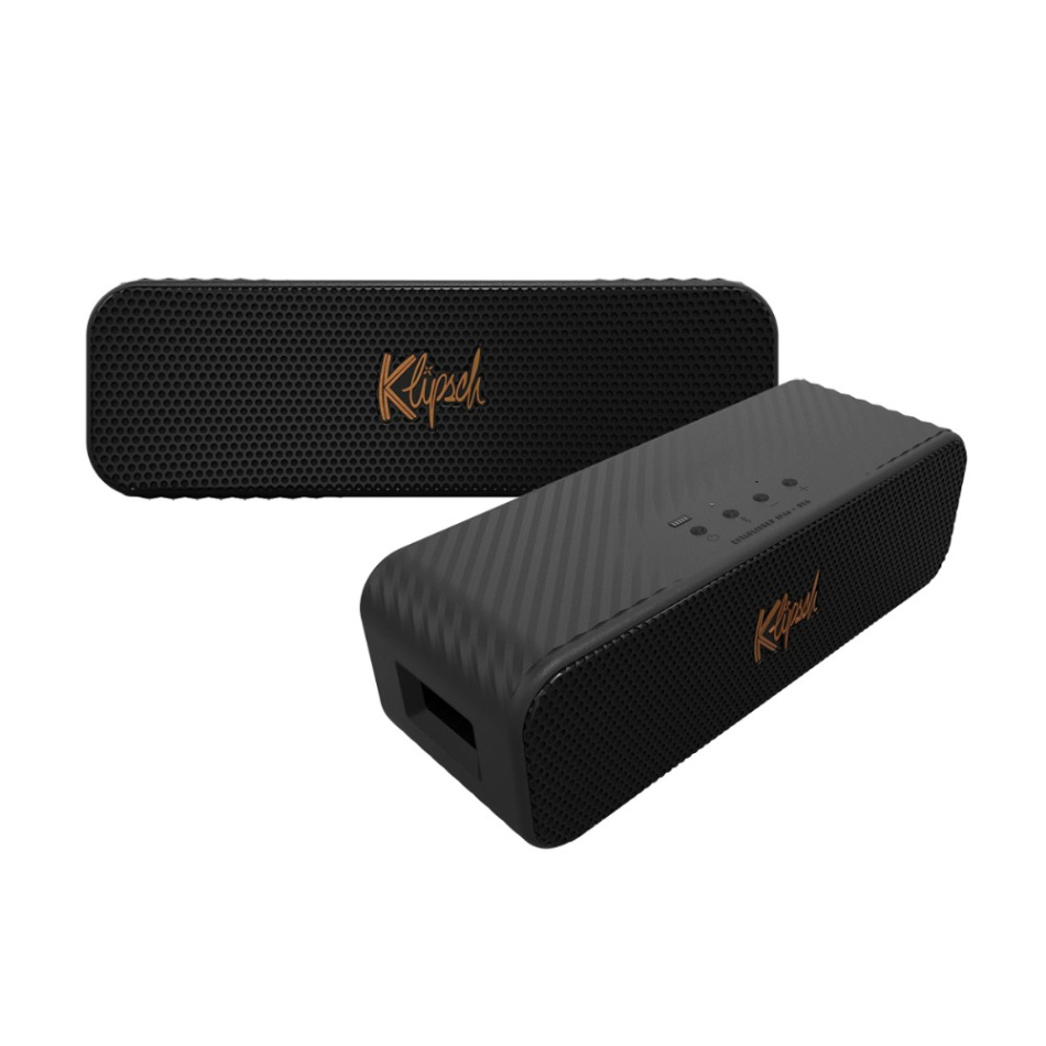 Klipsch Detroit bærbar IP67-klassifisert Bluetooth-høyttaler, 2-PACK