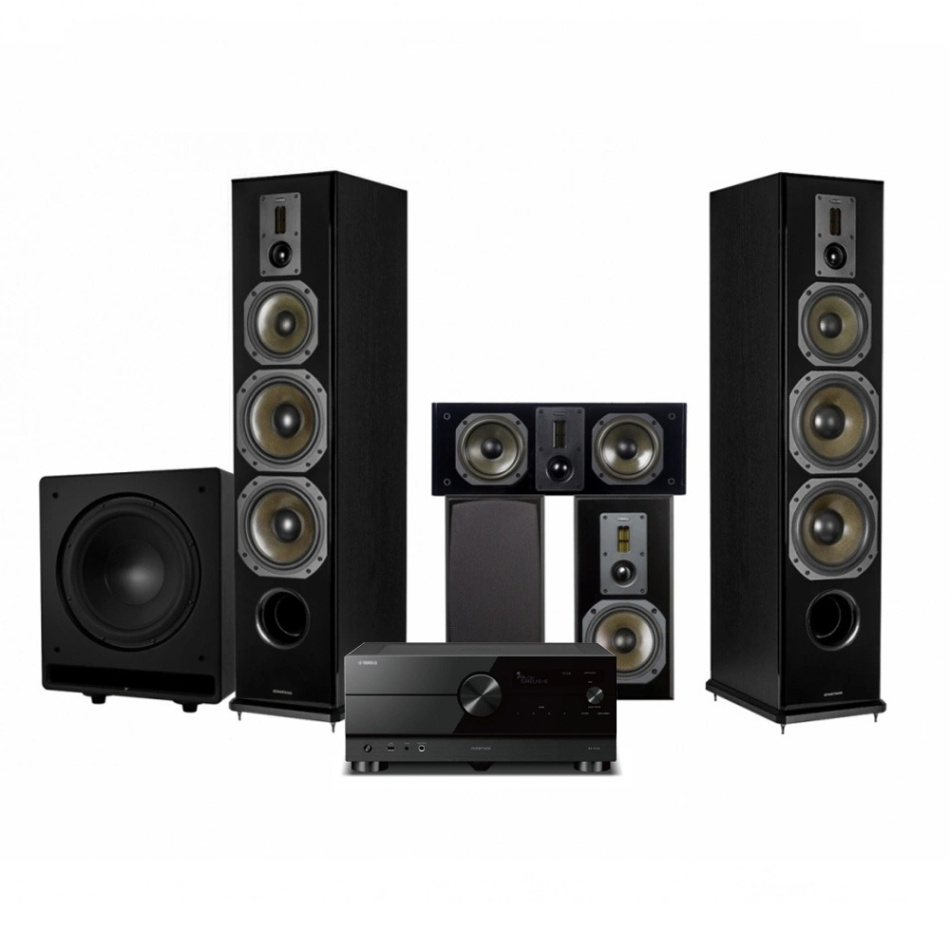 Yamaha RX-A4A & Dynavoice Definition DF-8 MKII hjemmekinopakke svart 5.1