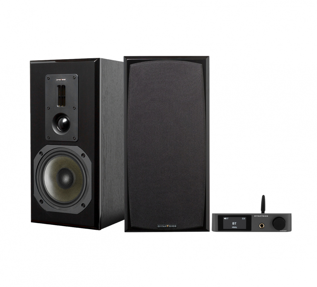 Dynavoice CA802BT & Definition DM-6 MKII svarte stereopakke stativhøyttalere