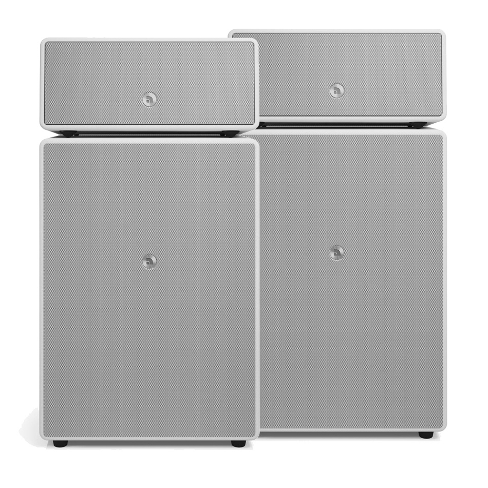 Audio Pro Drumfire II W, WiFi-høyttaler med Chromecast & AirPlay 2 hvit, 2-PACK
