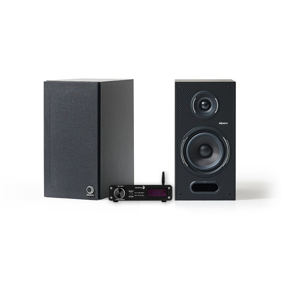 Dayton Audio DTA-PRO & Elipson Horus 6B svarte stereopakke