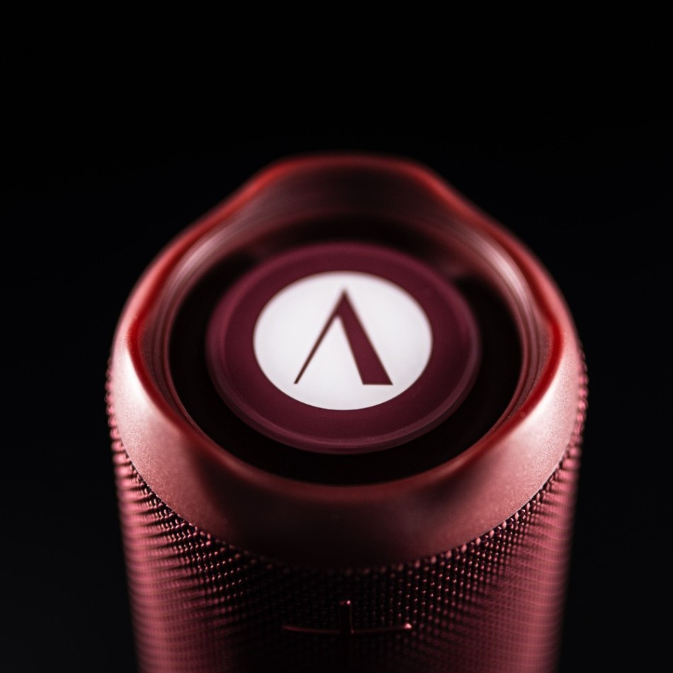 Arcsound EDGE bærbar Bluetooth-høyttaler med IPX6-klassifisering, Ruby Red 2-PACK