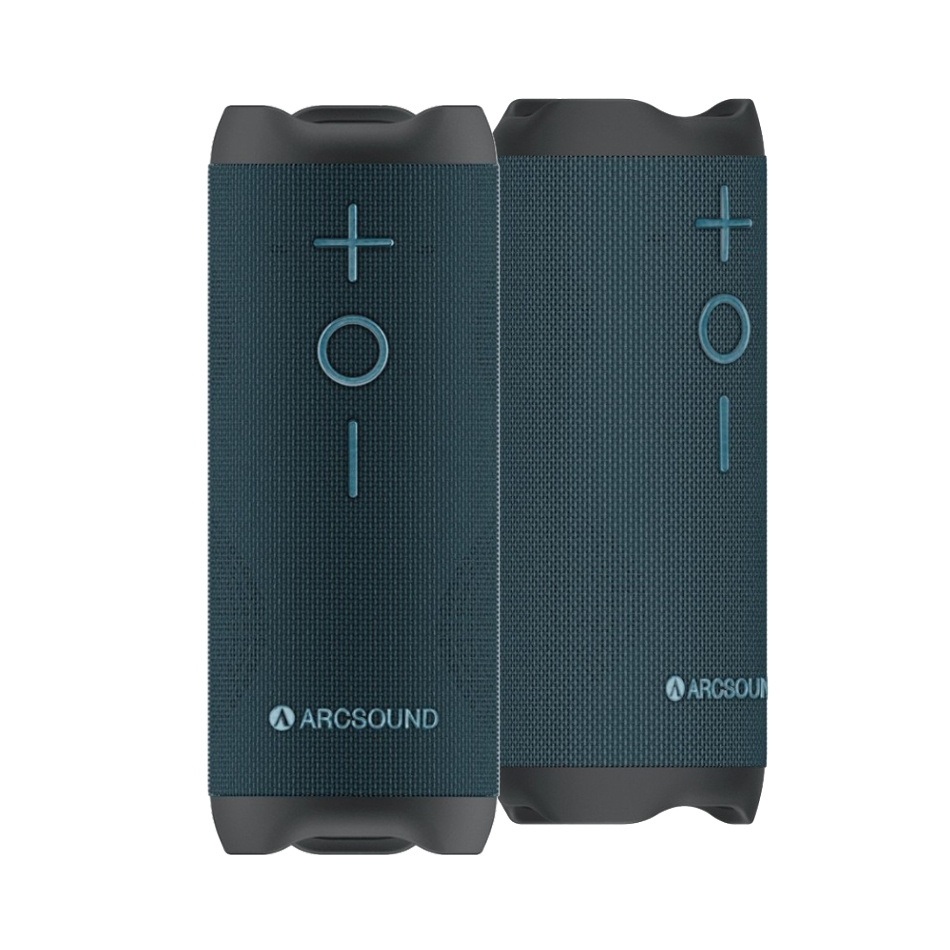 Arcsound EDGE bærbar Bluetooth-høyttaler med IPX6-klassifisering, Sapphire Blue 2-PACK