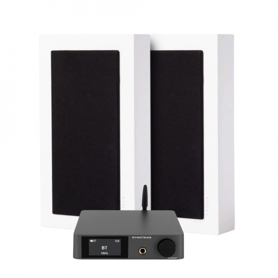 Dynavoice CA802BT & DLS Flatbox Midi stereopakke