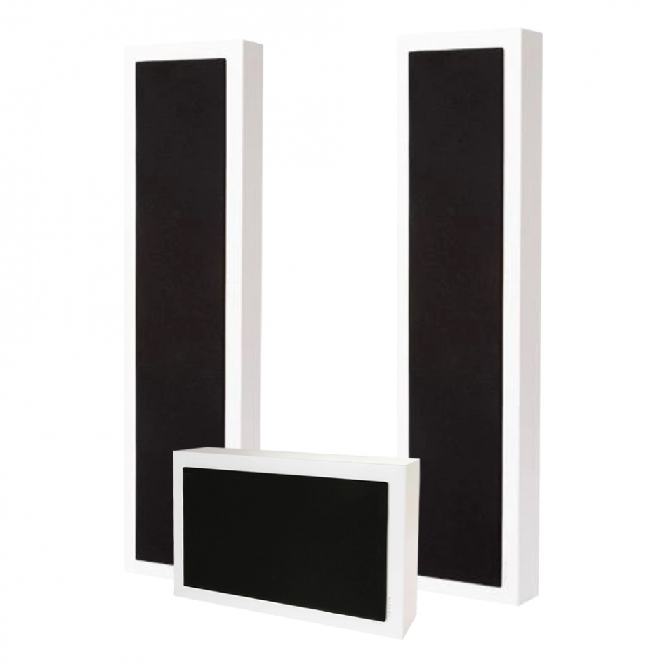 DLS Flatbox XXL & Flatsub 8.2 høyttalerpakke stereo 2.1 hvit