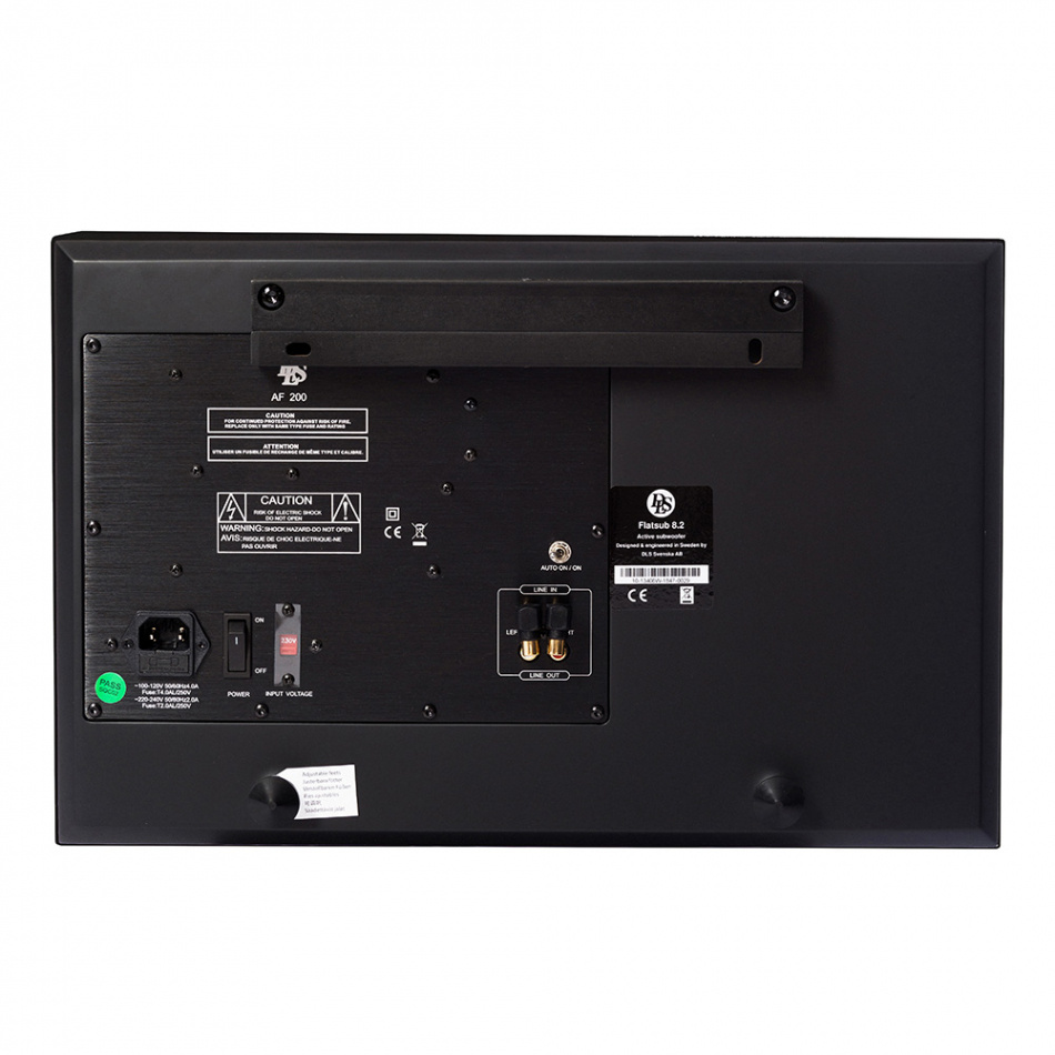 DLS Flatsub 8.2 veggmonterbar aktiv subwoofer, matt svart 2-PAKKE