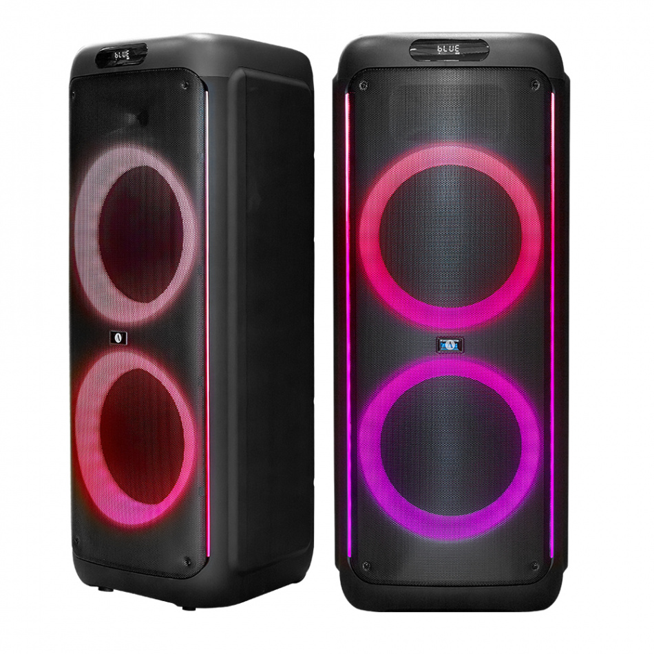 Arcsound HAZE XXL bærbar partyhøyttaler med Bluetooth & mikrofon 2-PACK
