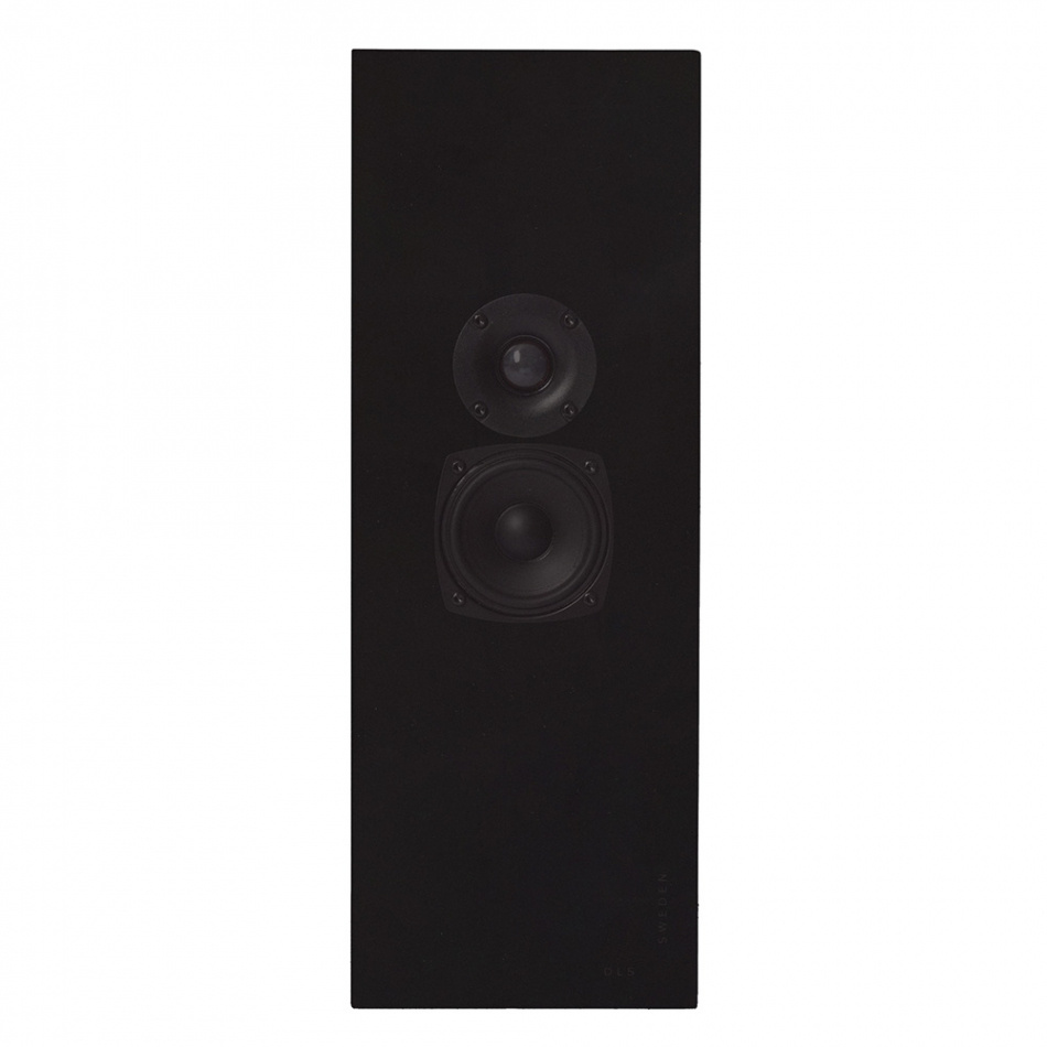 DLS Flatbox Slim Large vegghøyttaler, matt svart stereopar