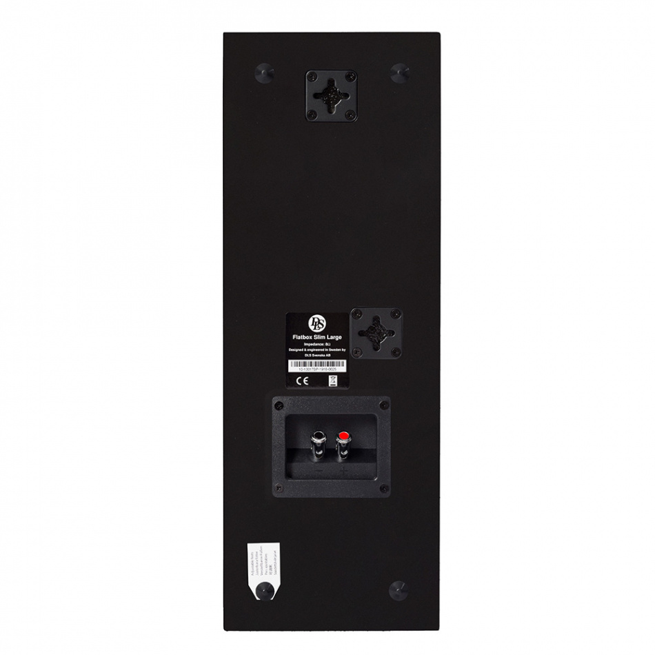 DLS Flatbox Slim Large vegghøyttaler, matt svart stereopar