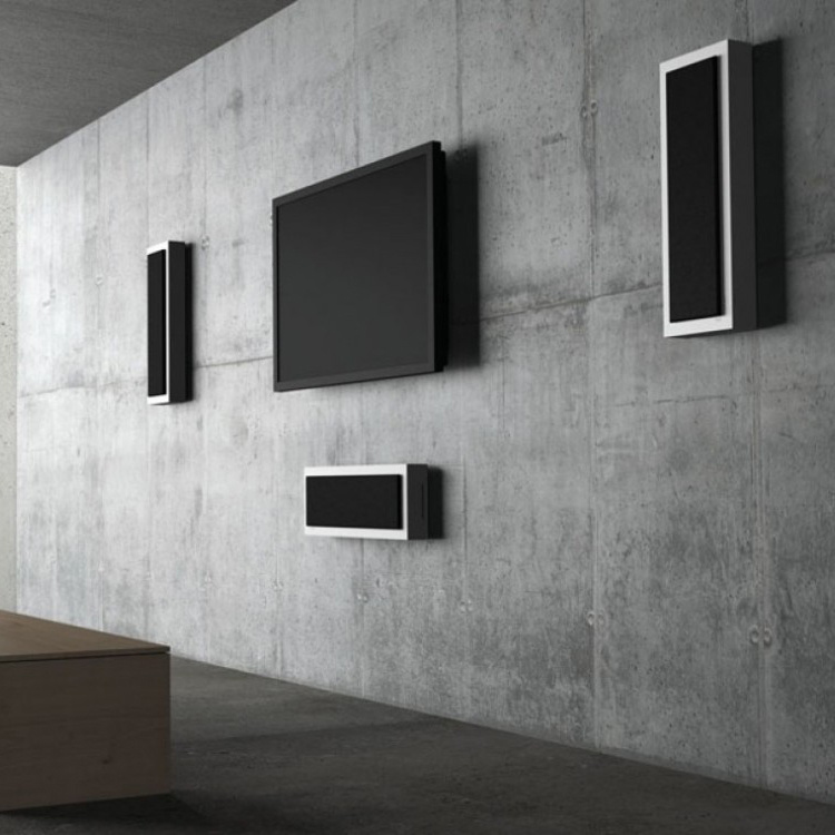 DLS Flatbox XL vegghøyttaler, matt hvitt stereopar