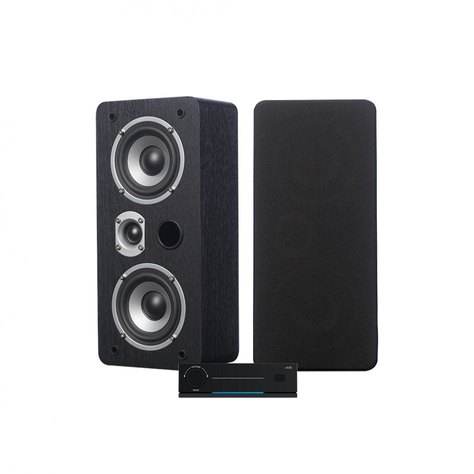 Arylic LA50 & Dynavoice Magic LCR-4 EX v3 Svarte Streamingpakke Stereo