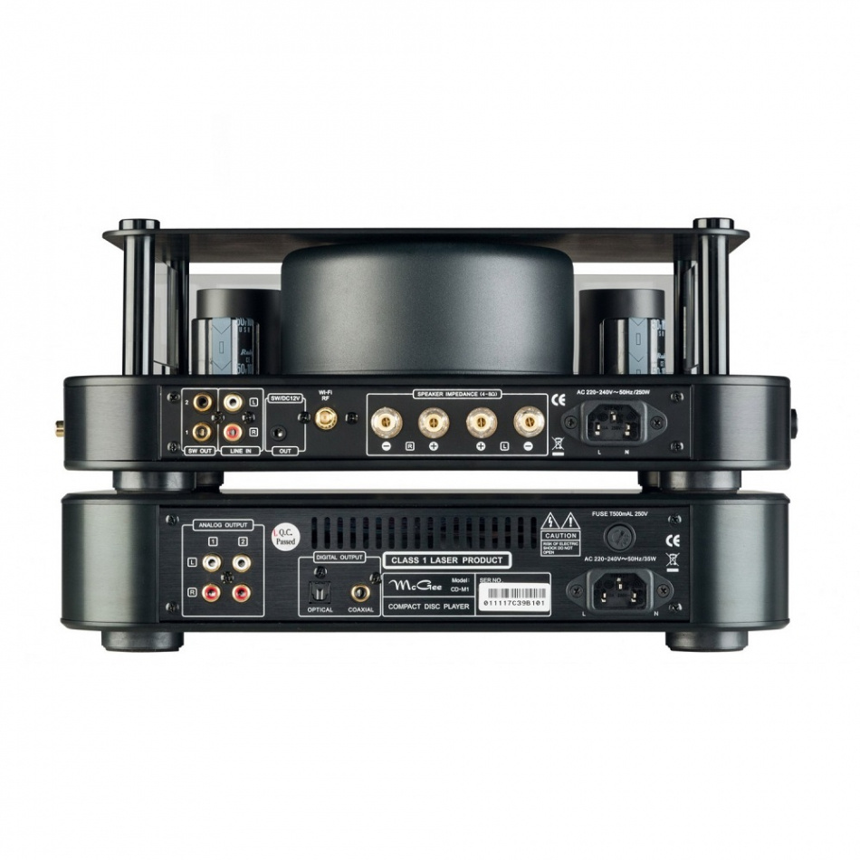 McGee Legend & CD-M1 Streamingpakke med forsterker & CD-spiller, svart