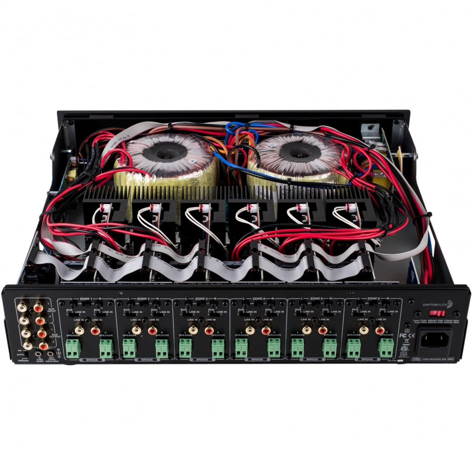 Dayton Audio MA1260 & 2 par DLS MB6i Svarte Utendørshøyttalere