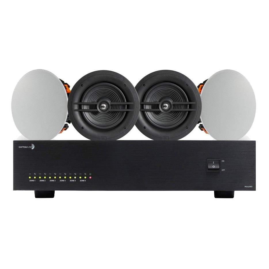 Dayton Audio MA1280 & 2 par JBL Stage 280C Innbyggingshøyttalere