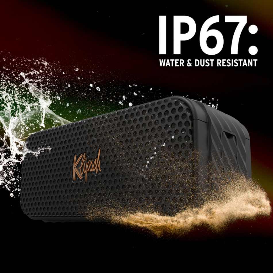 Klipsch Nashville bærbar IP67-klassifisert Bluetooth-høyttaler, 2-PACK