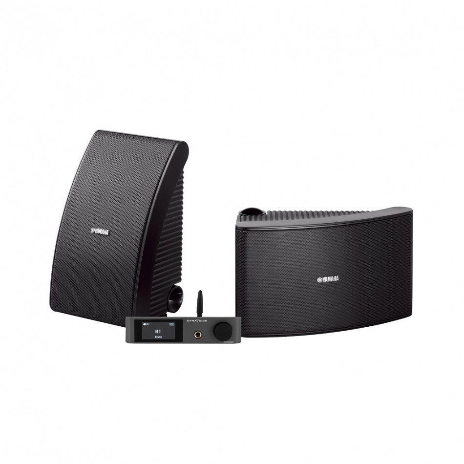 Dynavoice CA802BT & Yamaha NS-AW592 svarte utendørshøyttalere stereopakke