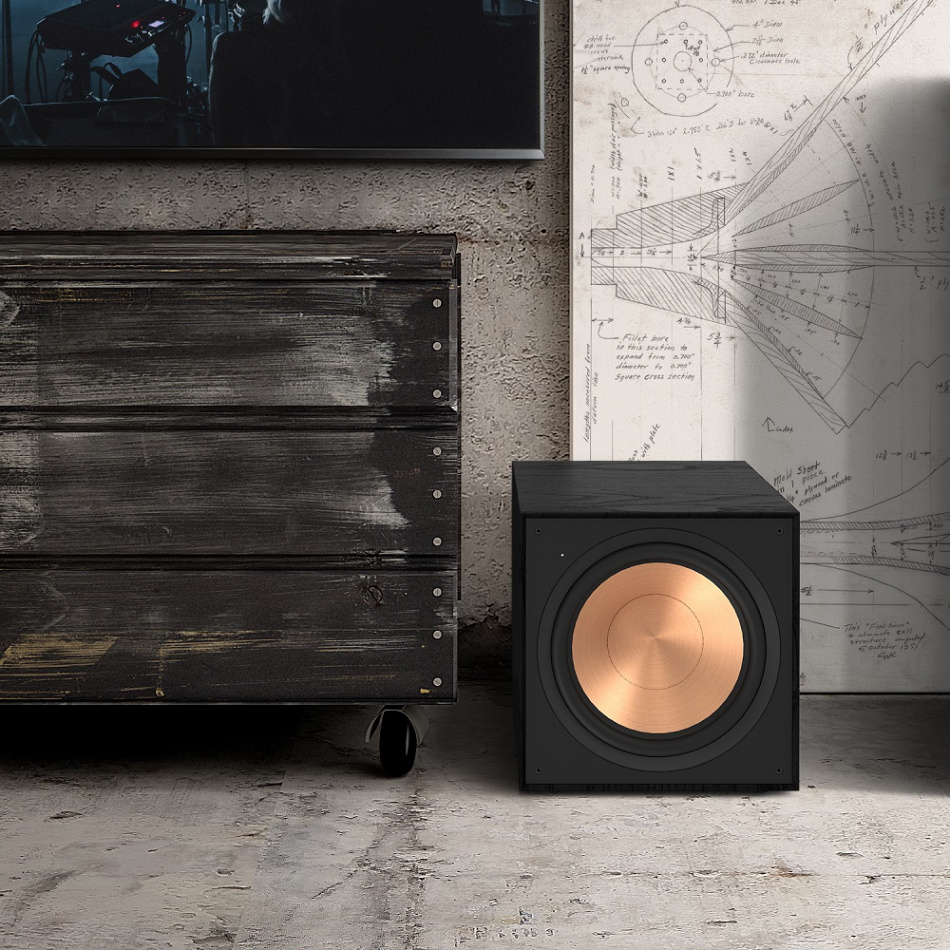 Klipsch R-121SW aktiv subwoofer, svart 2-PACK