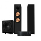 Yamaha R-N800A & Klipsch R-800F med Dynavoice CSB-V12 Stereopakke 2.1 Yamaha R-N800A & Klipsch R-800F med Dynavoice CSB-V12 Stereopakke 2.1