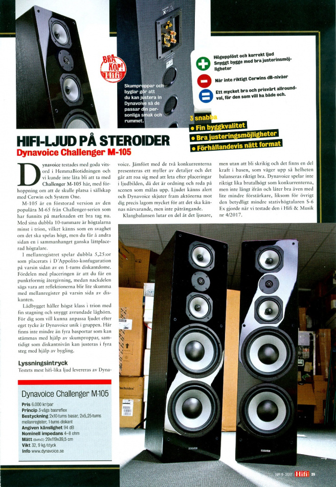 Yamaha R-N800A & Dynavoice Challenger M-105 EX v4 svarte stereopakke gulvhøyttalere