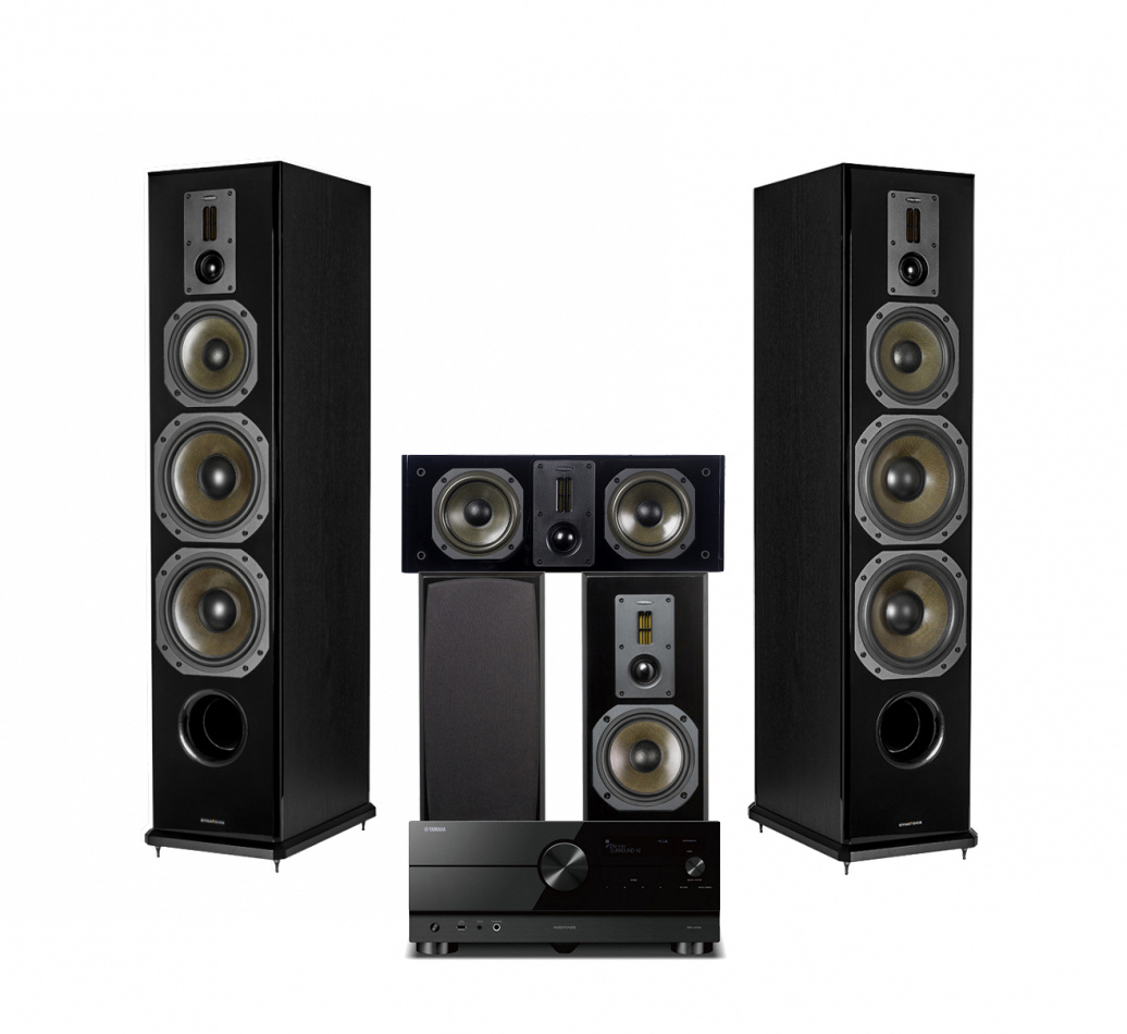 Yamaha RX-A4A & Dynavoice Definition DF-8 MKII svart hjemmekinopakke 5.0