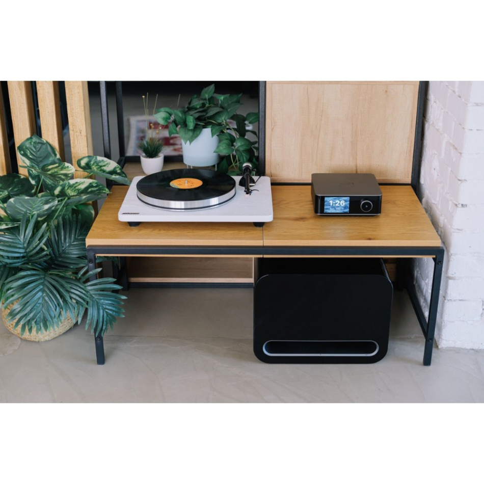 WiiM Sub Pro kompakt trådløs subwoofer, svart 2-PACK
