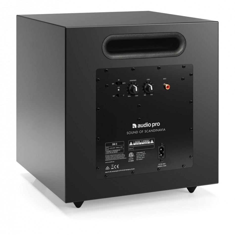 Audio Pro SW-5 aktiv subwoofer, svart 2-PACK