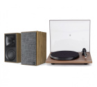 Klipsch The Fives & Rega Planar 1 Carbon platespillerpakke, valnøtt Klipsch The Fives & Rega Planar 1 Carbon platespillerpakke, valnøtt