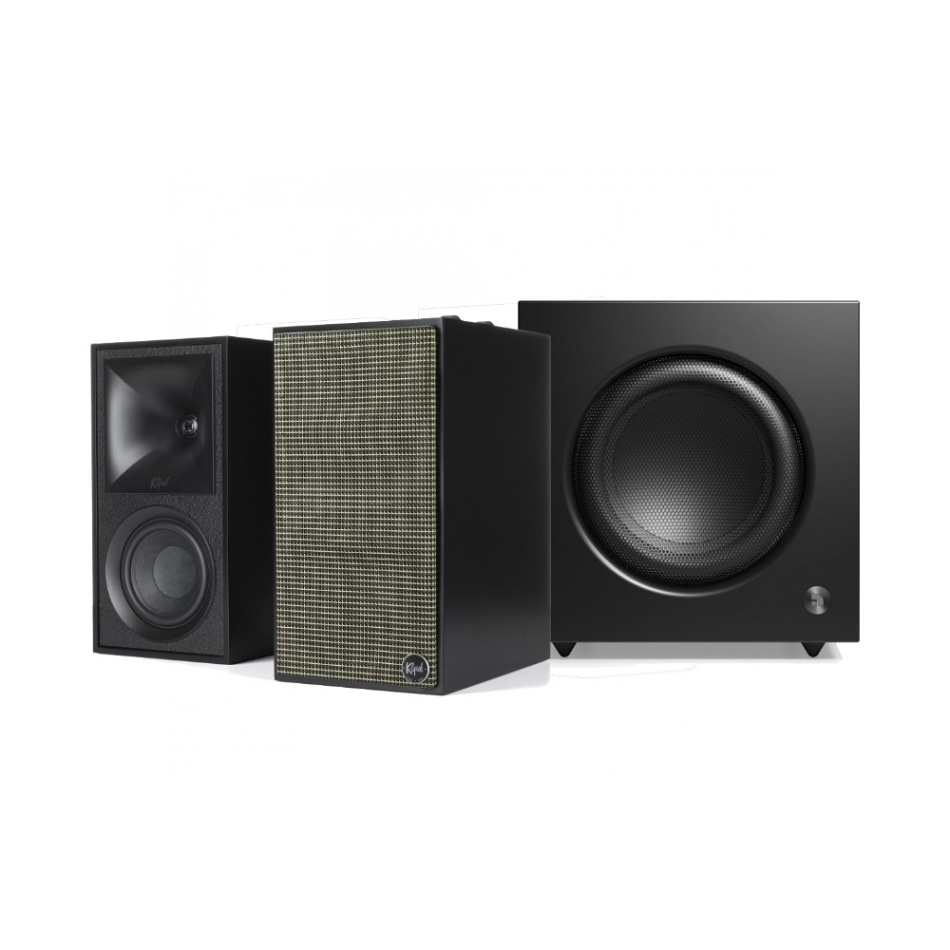 Klipsch The Fives med Audio Pro SW-10 aktivt høyttalerpakke 2.1, svart
