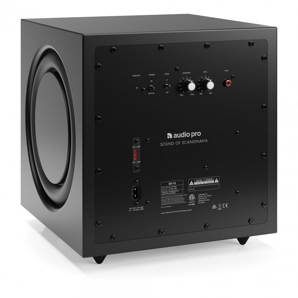 Klipsch The Fives med Audio Pro SW-10 aktivt høyttalerpakke 2.1, svart