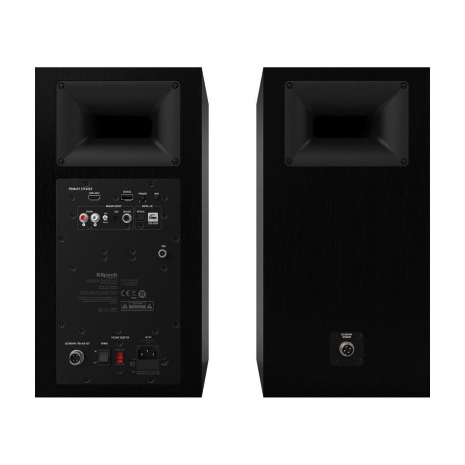 Klipsch The Sevens med SPL-120 aktive stereohøyttalere 2.1 svart