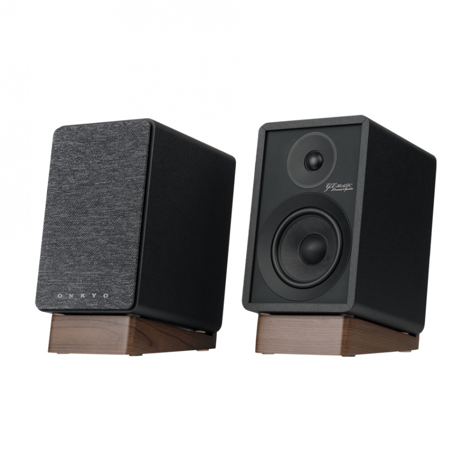 Dayton Audio TT-1BT Valnøtt & Onkyo GX-30ARC aktive stereohøyttalere, svart par