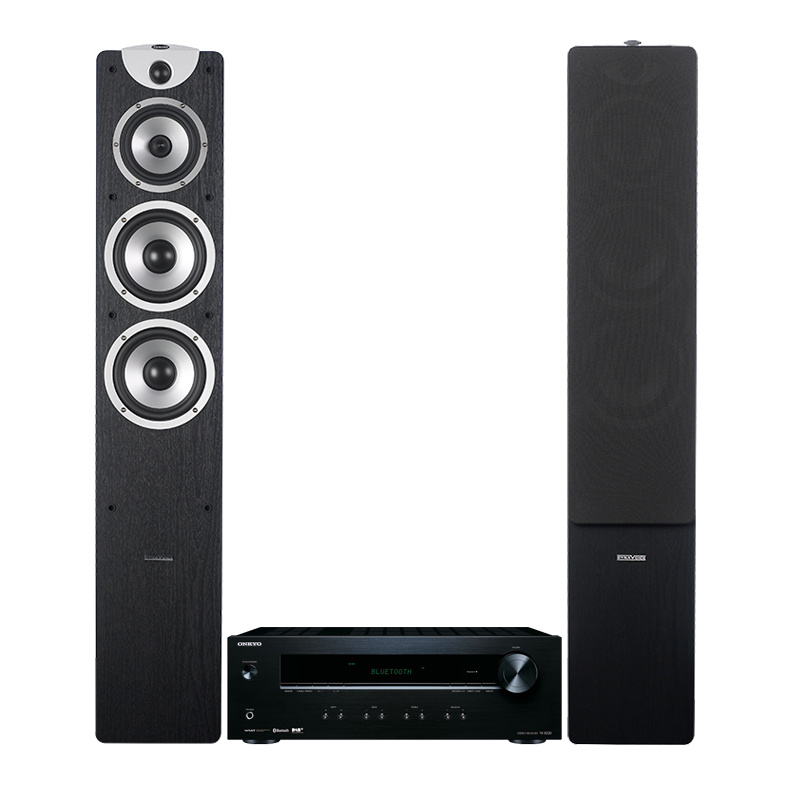 Onkyo TX-8220 & Dynavoice Magic F-7EX v3 svarte stereopakke