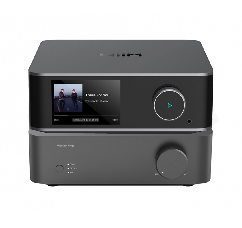 WiiM Vibelink Amp & Wiim Ultra streamingpakke stereo mørkegrå