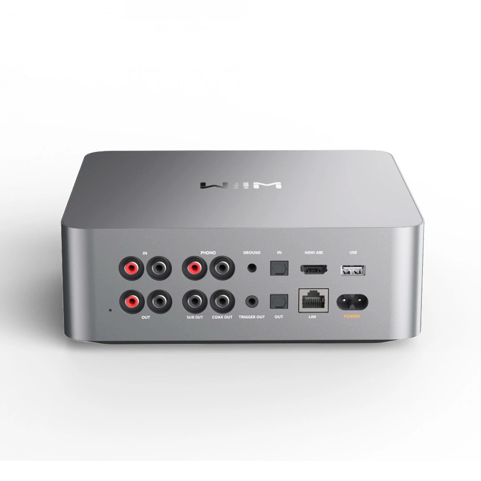 WiiM Vibelink Amp & Wiim Ultra strømmepakke stereo sølv