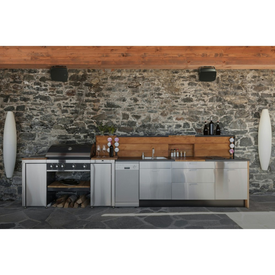 Wiim Amp & Klipsch RSM-525 svarte utendørshøyttalere stereopakke