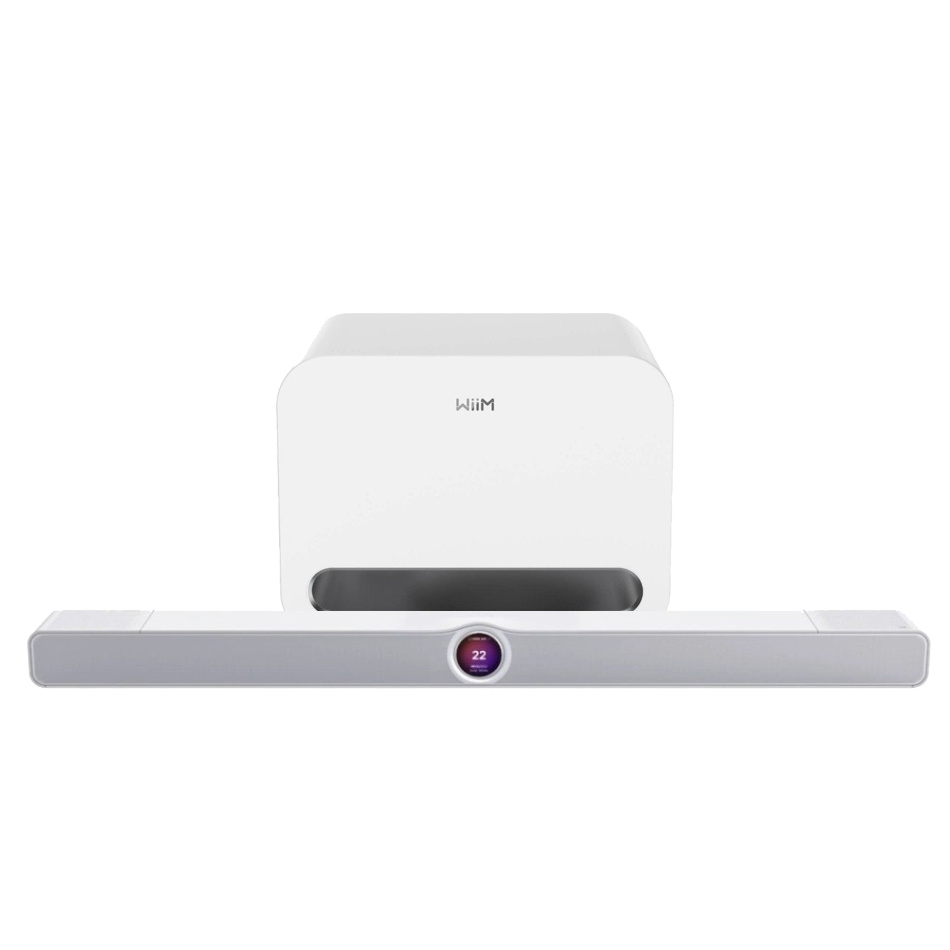 WiiM Bar med Sub Pro soundbarpakke 3.1.2 med Dolby Atmos, hvit