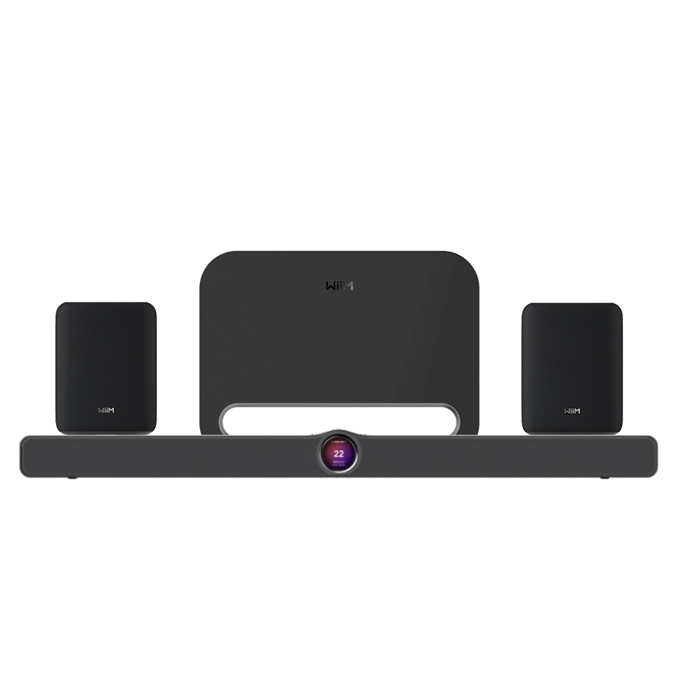 WiiM Bar med Sub Pro & Sound Lite hjemmekinopakke 5.1.2 med Dolby Atmos, svart