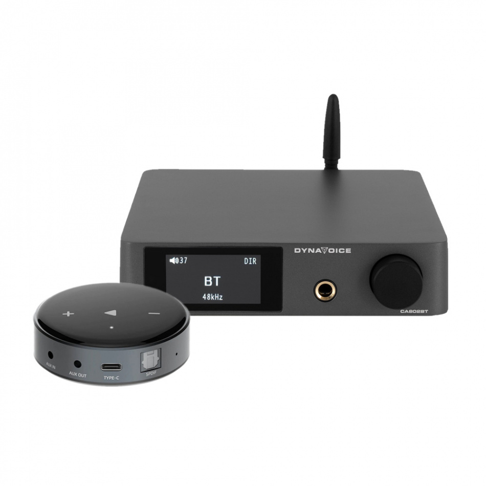 Dynavoice CA802BT stereoforsterker med Wiim Mini nettverksstreamer